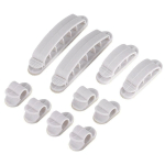 TLILY - 10 PIÈCES PINCE DE FIXATION DE EN PLASTIQUE ENROULEUR DE CÂBLE AUTO-ADHÉSIF LIGNE CARTE BOUCLE CÂBLE RÉSEAU PINCE DE CÂBLE ORGANISATEUR