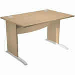 BUREAU DROIT AVEC PIEDS L EN BOIS VISUAL - 120 CM - CHÊNE - ARTARREDI