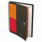 CAHIER OXFORD MEETINGBOOK I-CONNECT - COUVERTURE POLYPROPYLENE - SPIRALE - 18,5 X 25 CM - 160 PAGES - 5X5