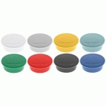 DISCOFIX AIMANT ROND 'COLOR', NOIR - LOT DE 3