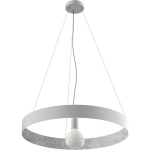 LUMICOM HALO SUSPENSION, 1X E27, MAX 42W, MÉTAL, BLANC MAT/FEUILLE ARGENT, D.60CM 60 BLANC/FEUILLE D'ARGENT - BLANC/FEUILLE D'ARGENT