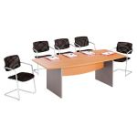 TABLE TONNEAU ACTIVITY 2 - PLATEAU 'BLANC' PIEDS 'ALU'
