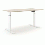 BUREAU RÉGLABLE ALUFORCE PRO 140 M - 180X80CM - BLANC CHÊNE - ACTIFORCE