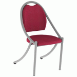 CHAISE 280 ALU ASS/DOS GINKGO PIVOINE - 4P GRIS 9006 - MOBIDECOR