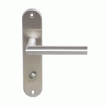 ENSEMBLE DE PORTE POMEROL SUR PETITES PLAQUES 165 MM - INOX 304 BROSSÉ - CONDAMNATION EUROWALE