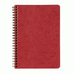 LOT DE 5 - CARNET RELIURE INTÉGRALE À POCHETTES AGE BAG A5 120 PAGES DÉTACHABLES LIGNÉ - ROUGE