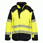 PORTWEST FR606 PARKA MODAFLAME FR PW3 HV JAUNE/NOIR - TAILLE M