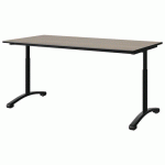 TABLE MALIBU 160X80 T3/T6 DL ST ANTIB CHÊN 1146/NO NOIR 9005 - MANUTAN EXPERT