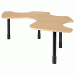 TABLE PMR 3+1 RÉGLABLE STRATIFIÉ - ÉRABLE/NOIR - SUNSET CREATION