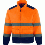 VESTE HAUTE VISIBILITÉ CL2 - ORANGE FLUO-BLEU MARINE T.S - DELTA PLUS