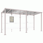 ABRI BUS MILAN 5 M SANS BARDAGES LATÉRAUX - GRIS 7044 - PROCITY