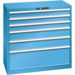 ARMOIRE BLEU CLAIR 1023X572X1000 AVEC 6 TIR. 75KG - LISTA