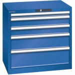 ARMOIRE BLEU SÉCU. 717X572X700 AVEC 5 TIR. 75KG _ 78.556.100 - LISTA