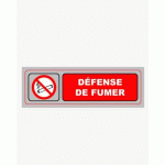 LOT DE 3 - PLAQUE SIGNALISATION VISO SIGN PVC AUTO-ADHESIVE DEFENSE DE FUMER 17X5CM