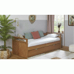 PACK LIT BANQUETTE GIGOGNE PONANT + 2 MATELAS  BOIS 90X190 CM/OPT:MATELAS ARNO LATEX