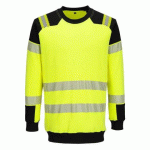 PORTWEST FR707 SWEAT-SHIRT PW3 MODAFLAME HV FR JAUNE/NOIR - TAILLE XL
