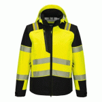 PORTWEST T166 VESTE DE PLUIE HV PW3 (3L) JAUNE/NOIR - TAILLE S