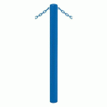 POTELET CARREFOUR Ø 76 MM CHAINES 2 ANNEAUX GALVA BLEU 5010 - PROCITY