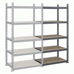 RAYONNAGES INDUSTRI'ÉCO 2 ÉLÉMENT SUIVANT H 200 X L 100 X P 60 CM TÔLE D'ACIER