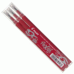 RECHARGE POUR STYLO EFFAÇABLE PILOT FRIXION BALL POINTE MOYENNE 0,7 MM - POCHETTE DE 3 ROUGES