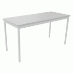 TABLE DE RÉUNION TREFF 140 X 60 GRIS CLAIR / BLANC