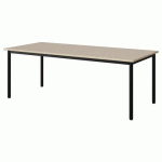 TABLE MALIBU 180X80 T4 4P ST ISOS BEIGE 1460/BEIGE NOIR 9005