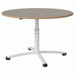 TABLE MALIBU Ø 120 T3/T6 PC ST ALAISÉ GRIS U727/BLC 9016