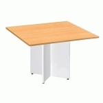TABLE MODULAIRE OVALE EXTREMITE HETRE / BLANC