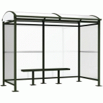 ABRI BUS BELLECOMBE 308X160 M+BANC MÉTAL 180 M ANTHRACITE