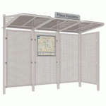 ABRI BUS CONVIVIALE 3 M ACIER - BARDAGE DROIT - GRIS 7044 - PROCITY