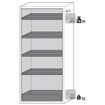 ARMOIRE SÉCURITÉ S-PHOENIX-90 S90.196.090.FWAS BLANC - ASECOS
