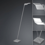 BANKAMP BOOK LAMPADAIRE LED NICKEL MAT