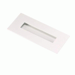 BOUTON DE MEUBLE ENCASTRABLE FORME CUVETTE RECTANGULAR - 155 X 73 MM - BLANC MAT BRICOZOR