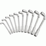 JEU DE 10 CLÉS À PIPE DÉBOUCHÉES 6X6 PANS
