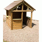 MAISON EN BOIS POUR ENFANT AVEC PLANCHER - BOISDEXTER - MANUTAN COLLECTIVITÉS