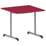 TABLE BANDANA 80 X 80 CM FIXE T5 STRAT CERISE GRIS - MOBIDECOR