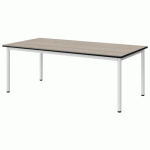TABLE MALIBU 160X80 T3 4P STRA ACACIA/NOIR BLC 9016