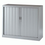 ARMOIRE MÉTAL À RIDEAUX MONOBLOC GENERIC H 100 X L 120 X P 43 CM CORPS ALUMINIUM / RIDEAUX ALUMINIUM