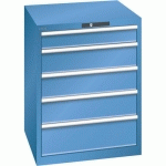 ARMOIRE BLEU CAP. 717X725X850 AVEC 5 TIR. 200KG _ 14.504.040 - LISTA