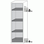 ARMOIRE SÉCURITÉ S-CLASSIC-90 S90.196.060 GRIS CLAIR