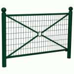 BARRIÈRE PROVINCE GRILLAGÉE 1.57 M BOULE - ZINC VERT 6005 - PROCITY