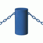 BORNE BARCELONE Ø 27 CM 2 ANNEAUX - ZINC BLEU 5010 - PROCITY