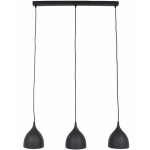 KIOM - PENDENTIF LAMPE TIMAO P3 3X17CM Ø MÉTAL MAT NOIR & CUIVRE 10587