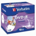 PACK DE 10 DVD+R IMPRIMABLE 4.7GO 16X 043508