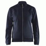 SWEAT ZIPPÉ FEMME MARINE FONCÉ/NOIR TAILLE XS - BLAKLADER