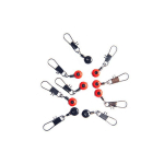 TLILY - 10 PCS LIGNE DE PERLES ROUGE NOIR DES CONNEXIONS TOURBILLONNANTES CROCHET DE 35 MM DE LONG