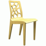 CHAISE IRISS 4 PIEDS COQUE NATUREL/HÊTRE NATUREL