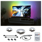 PAULMANN - 78880 STRIP LED USB ÉCLAIRAGE TV 55'' 2M 60LEDS/M DYNAMIC RAINBOW RGB INCL. 1X3,5W GRADABLE BANDE LUMINEUSE NOIR SYNTHÉ