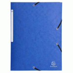 LOT DE 50 - CHEMISES À ÉLASTIQUES CARTE LUSTRÉE 3 RABATS MONOBLOC - COULEURS ASSORTIES