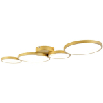 QAZQA LUPOLO - LED DIMMABLE PLAFONNIER VARIATEUR INCLUS - 4 LUMIÈRE - L 100 CM - DORÉ/LAITON - MODERNE - ÉCLAIRAGE INTÉRIEUR - SALON I CHAMBRE I